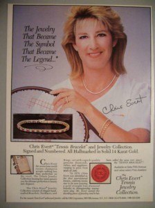 why is it called a tennis bracelet, old advertisement