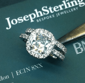 diamond ring in forceps