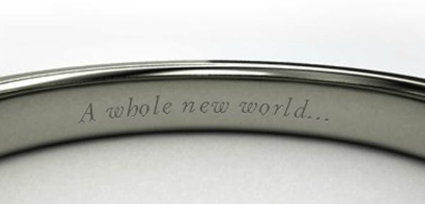 Ring Engraving Quote, A Whole New World