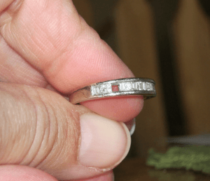 Broken Diamond Halo Ring