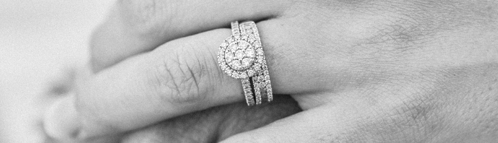 Beautiful Diamond Ring On Finger