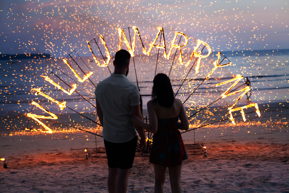 Amazing Proposal with Fire Display